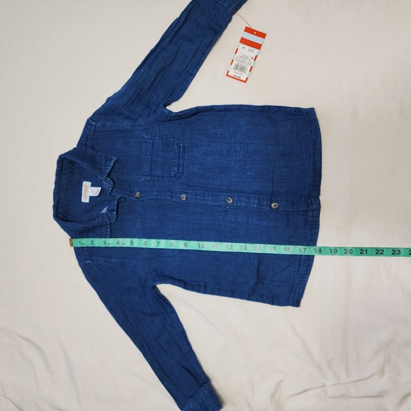 OshKosh B'Gosh Kids' Plaid and Denim Shirt Set of 2 (4T), 100% Cotton. - Picture 8 of 12